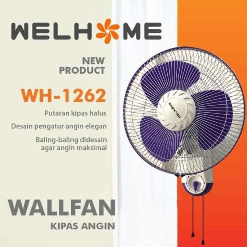 Wall Fan / Kipas Angin Dinding Welhome 12 inch