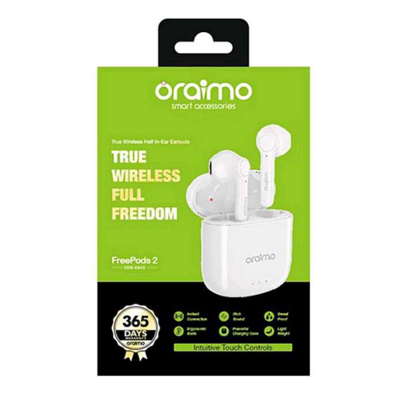 ORAIMO TWS TRUE WIRELESS IN EAR FREEPODS 2 WHITE
