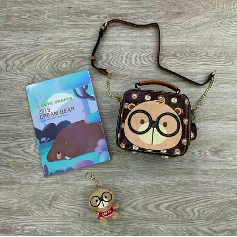 SV - TAS SELEMPANG WANITA CREAMBEAR C10461 ORIGINAL IMPORT HONGKONG