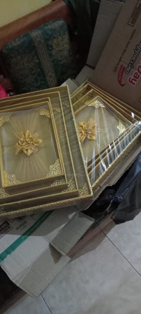 Kotak Hantaran Seserahan Mika Klambu Warna Gold