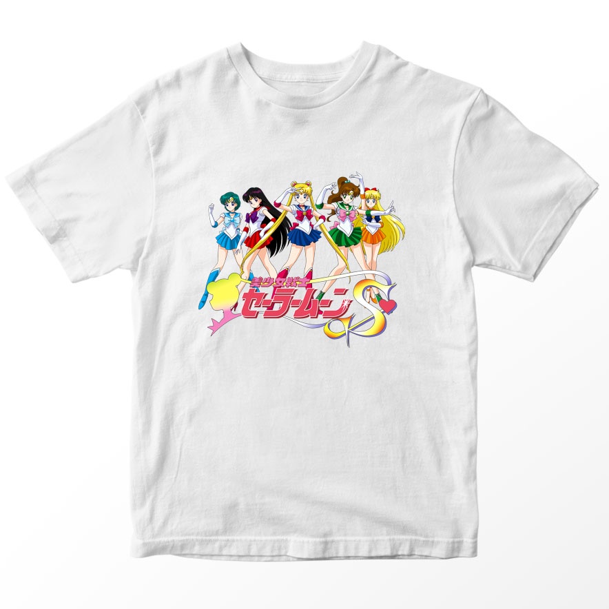 Kaos Sailormoon Anak  Pretty Guardian Sailor Moon, Warna  Putih  Umur 1-10 Tahun