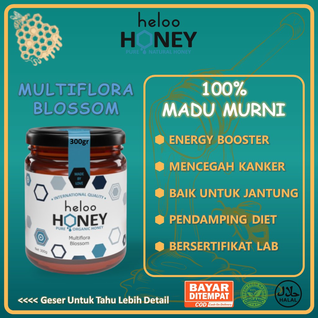 

Madu Murni Asli Sarang Hutan Nusantara Herbal Sehat Organik Multiflora 300gram