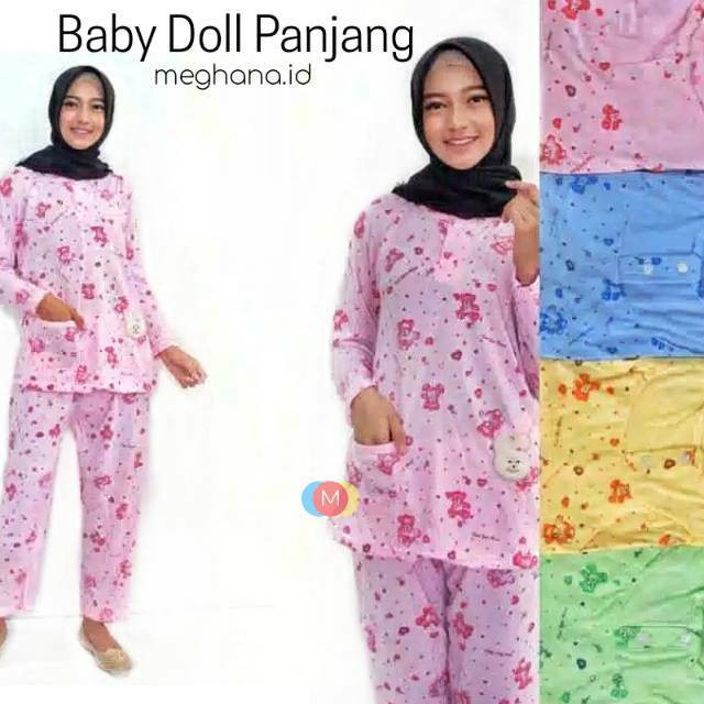 BABY DOLL STANDART/SETELPAN ANJANG/BAJU TIDUR-ALEXA