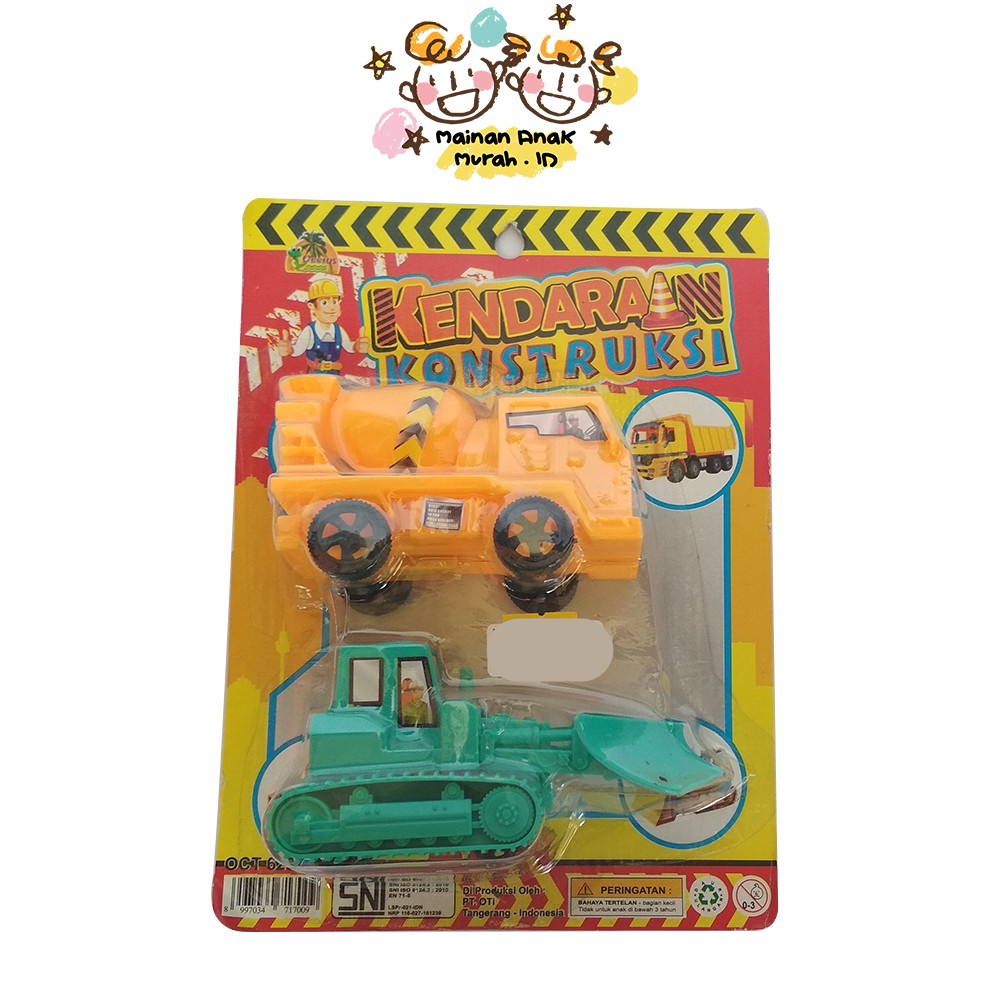Mainan Anak Truck Set Bego Excavator / Kendaraaan Konstruksi / Mobil Mobilan Truk Penggaruk Tanah