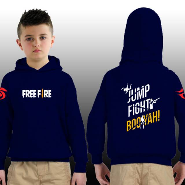 JAKET SWEATER HOODIE ANAK FREE FIRE COWOK ✓