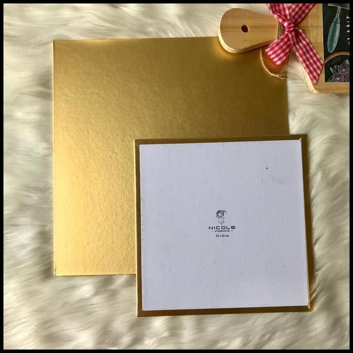 

Cake Board Gold Size 20X20Cm (1Pck)