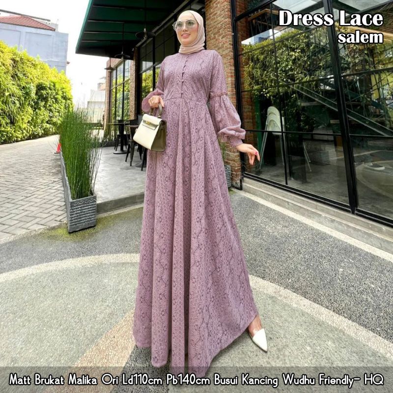 Brukat lace dress-Mayra brukat-Kirana pompom