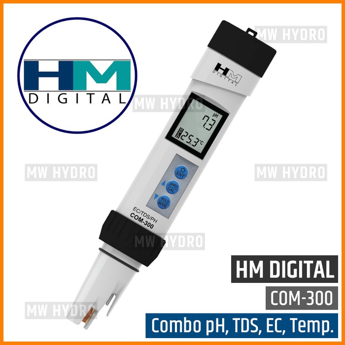 pH/EC/TDS/Temp Meter Waterproof - HM Digital COM-300 - Original