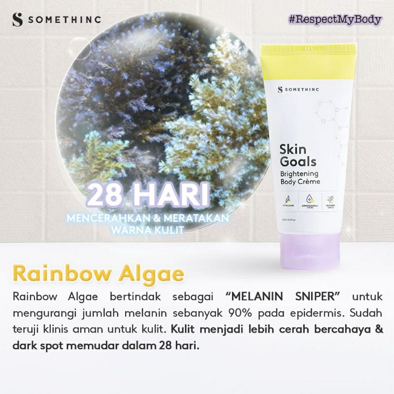 Free Masker - Somethinc Skin Goals Brightening Body Creme - Body Lotion Pencerah Kulit