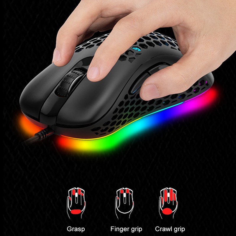 Mouse Gaming Honey Comb AULA F-810 RGB-6400DPI-Macro-7Button-AULA F810