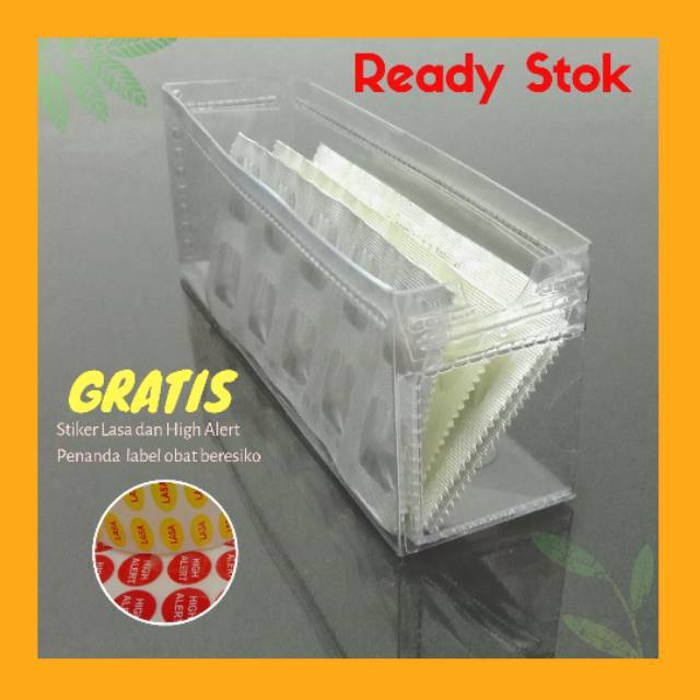 kotak obat mika plastik 20x5x7cm, kotak obat apotek