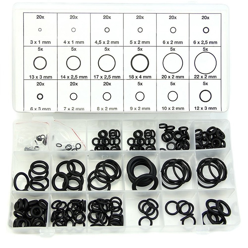 Karet Rubber O Ring Seal Tightening 225 PCS - E436 - Black