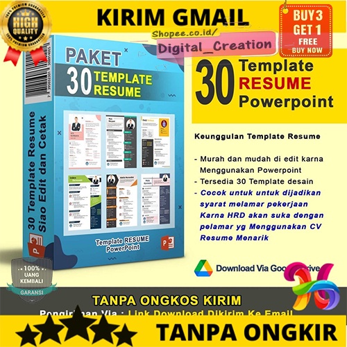 Paket Template Surat Lamaran dan CV Curriculum Vitae Format Power Point Resume