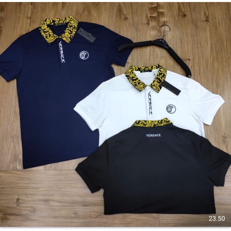 kaos kerah versace pria import mirror quality/premium