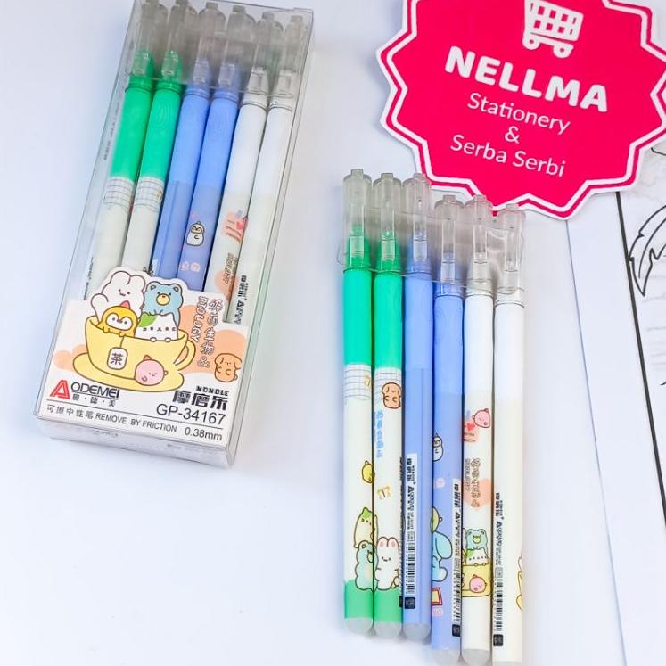 

9.9 F⚡ASH SALE Pulpen bisa dihapus Aodemei Motif (isi 12pcs) .,.,