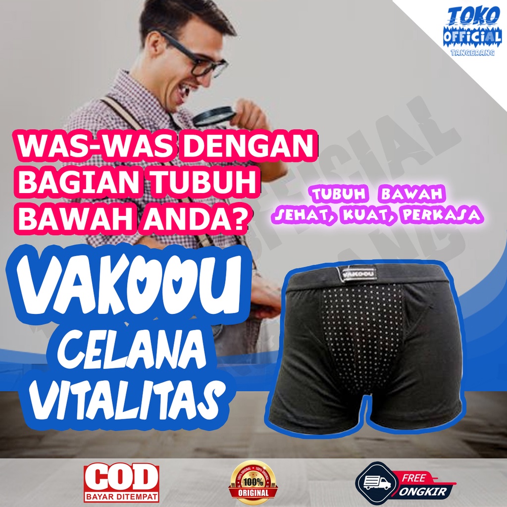 Celana Dalam Terapi Keperkasaan Kesehatan Pembesar Kelamin Pria Dewasa Vakoou Asli Original CV2