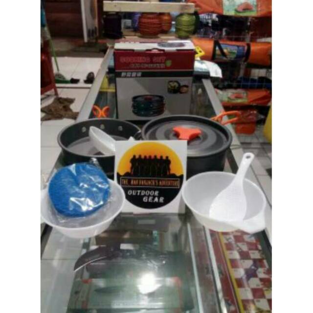 Cooking set sy 200, peralatan masak camping, perlengkapan masak outdoor