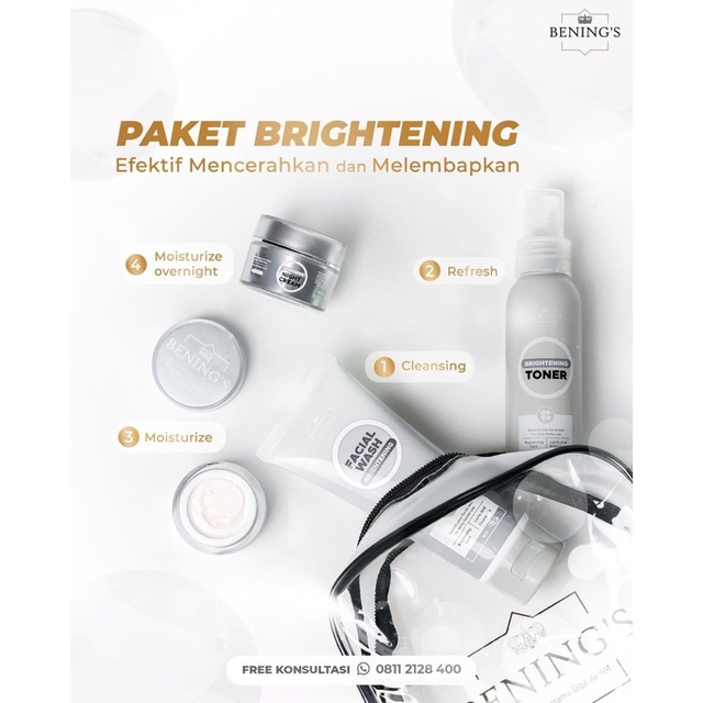 Bening’s Skincare paket brightening by Dr oky pratama