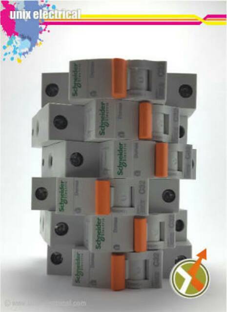 SCHNEIDER MCB DOMAE 2/4 A. ASLI ORIGINAL SNI