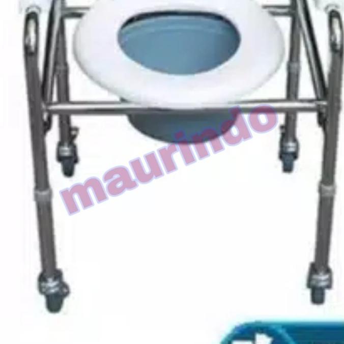 COD - COMODE KURSI BAB COMMODE CHAIR BISA LIPAT DENGAN RODA DHFGH54654