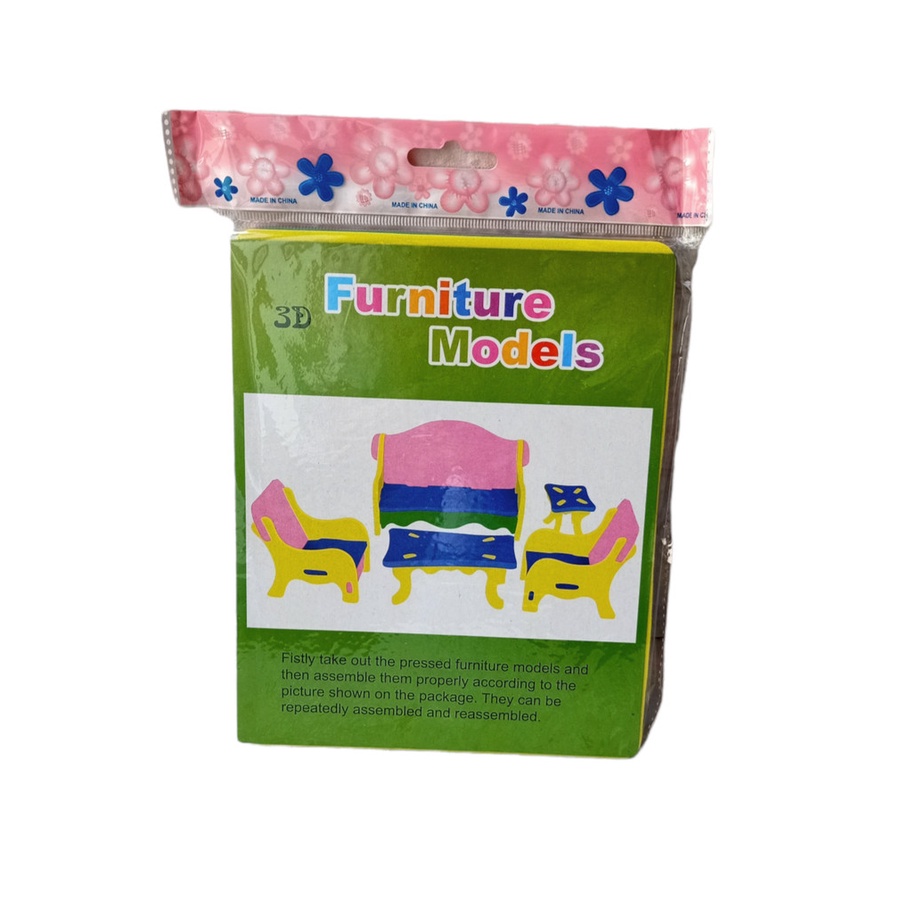 TERMURAH Mainan Edukatif Membentuk Furniture SOFA 3D Puzzle Anak / Mainan Membuat Bentuk Bahan Gambos