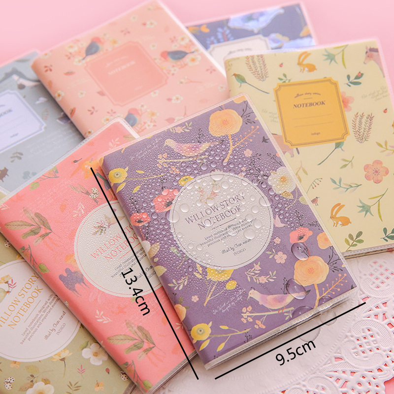 Buku Notebook / Catatan / Agenda / Diary Mini Portable Ukuran A6 Motif Kartun Lucu Gaya Korea