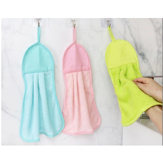 Lap Tangan Handuk Polos / Kain Lap Gantung Dapur Serbaguna Warna-warni