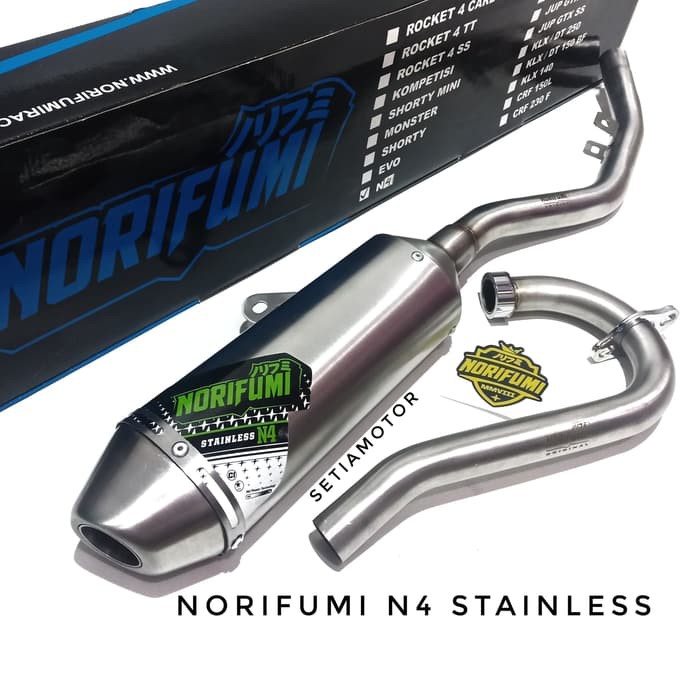 Knalpot Norifumi N4 Stainless SS Original - Honda CRF 150 motors