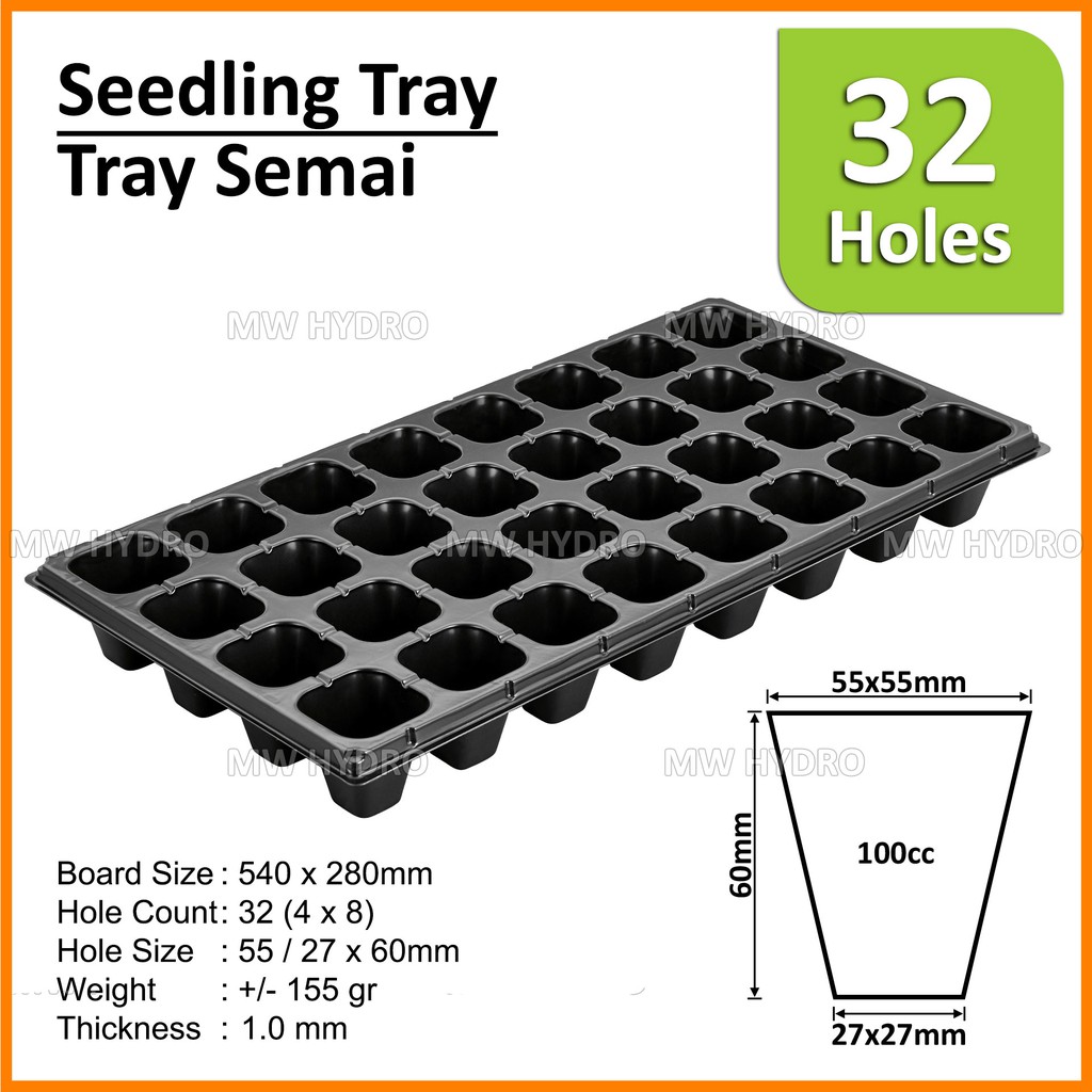 5 pcs - Tray Semai / Seedling Tray - 32 lubang