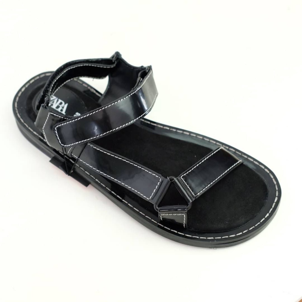 [7.7 Boombastis Sale⚡] - SANDAL WANITA ZS375 FLAT SANDALS PREMIUM IMPORT