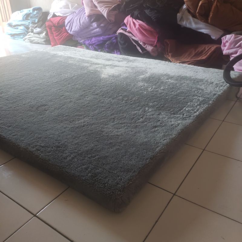 [DOUBLE SIZE] Karpet Bulu Tebal 7cm ukuran 150CMX200CM Karpet Lantai Bulu Rasfur Kasur kamar Tidur-8