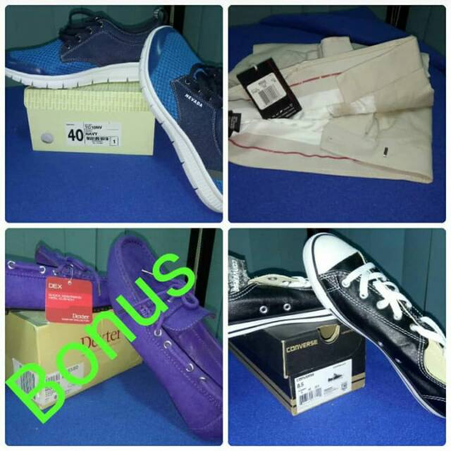 ORIGINAL Sepatu Nevada, Convers, Celana Nike, Bonus Sepatu Dexter