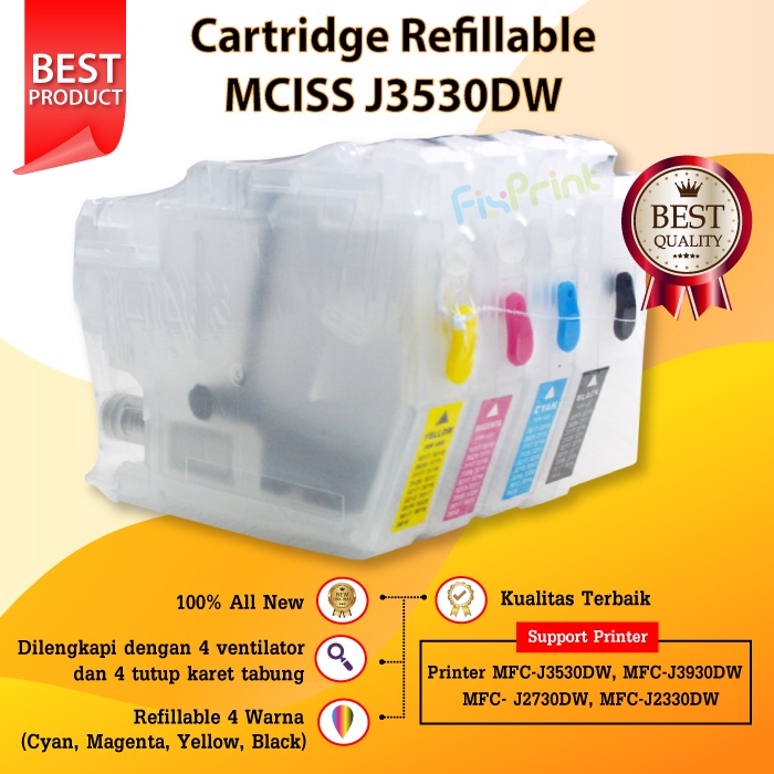 Cartridge Refillable MCISS Brother LC3617 LC3619 LC3017 LC3019 LC3029 LC3111 LC3117 LC3119 LC3129