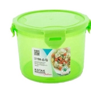 GREEN LEAF 5024 Square Water Bottle 400ml (Warna Random), Lunch Box Food Storage Tempat Makan Wadah Bekal 720ml(Warna Random),,Toples Tempat Bumbu Bulat Lock 4 - Wadah Sambel, kecap Kedap Udara