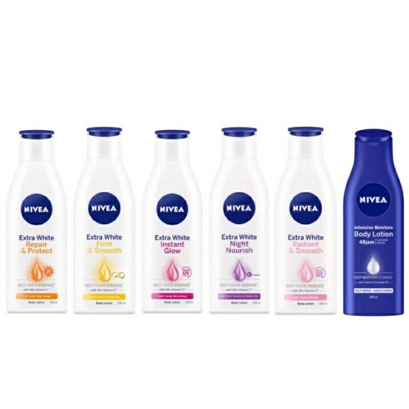 NIVEA Hand & Body Lotion Extra White 100Ml | 180Ml| 200 ml| Repaor Protect Instant Glow