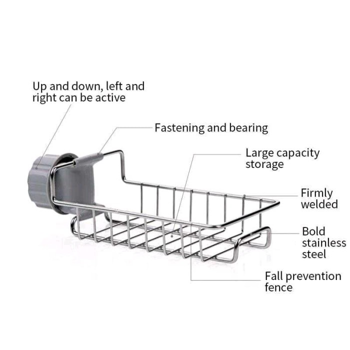 Unik Rak Gantungan Barang Tempat Cuci Piring Keran Air Peralatan Dapur Sabu Murah