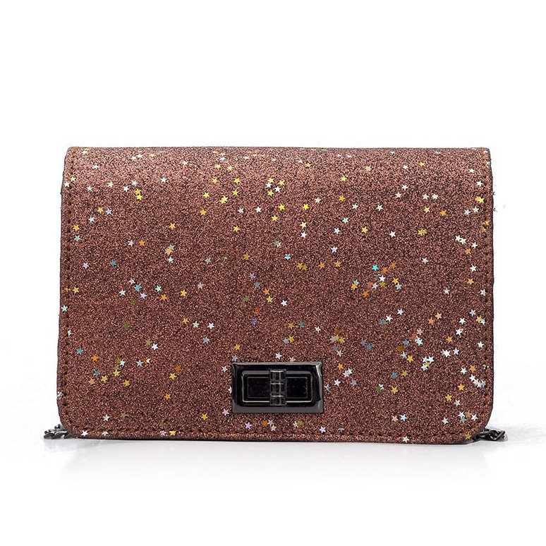 Retaily RY1107 Tas Selempang Wanita Sling Bag Gliter Tali Rantai Women Fashion Bag