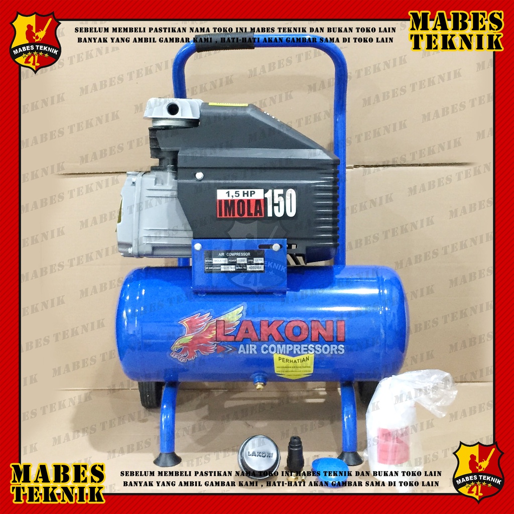 LAKONI IMOLA 150 - KOMPRESOR ANGIN LISTRIK - 1.5 HP / TANGKI 12 LITER