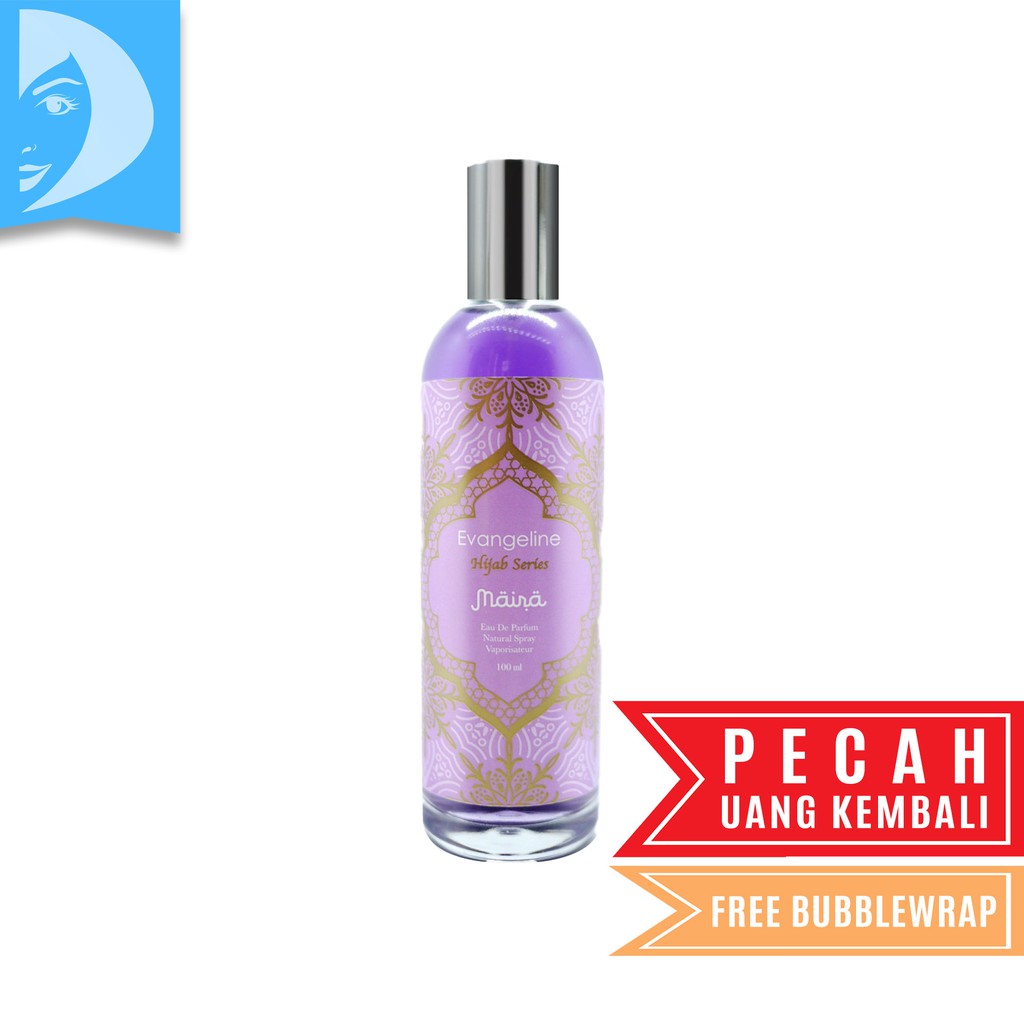 Parfum Evangeline Hijab Series Halal 100ml | Parfume Wanita Halal | Evangelin Hijab Rania Hana Dina Maira Amalia Nadira Farfum Cewek BPOM EDP