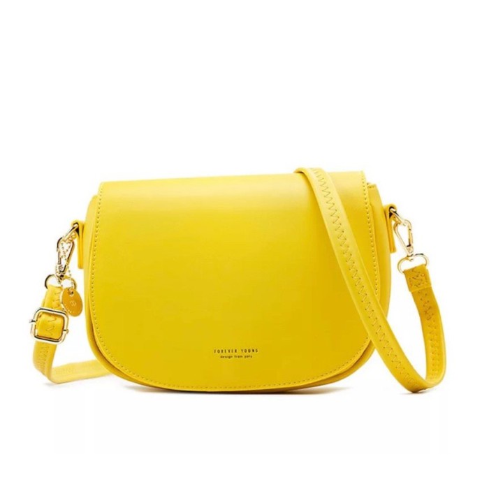 tas wanita MAYBAGS FRISKA Tas Selempang Wanita Sling Bag Slempang Slingbag Cewek - FRISKA Kuning bes