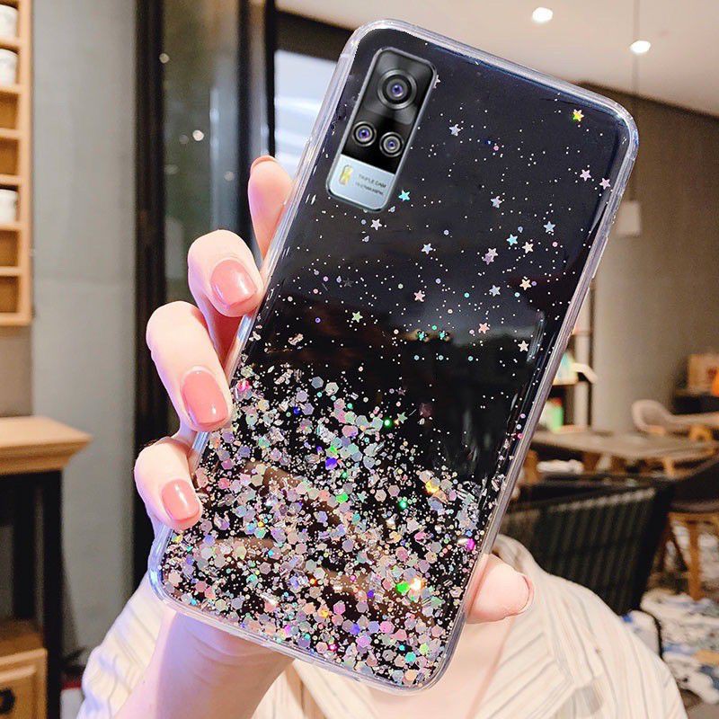 Vivo Y20 Y20S Y20i Y12S Y51 Y51A 2021 V20 V20 SE Casing Softcase Tpu Bahan Premium Glitter Glossy