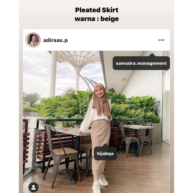 HIJABQA - Rok Plisket Span Premium / Pleated Skirt / Rok Span Panjang