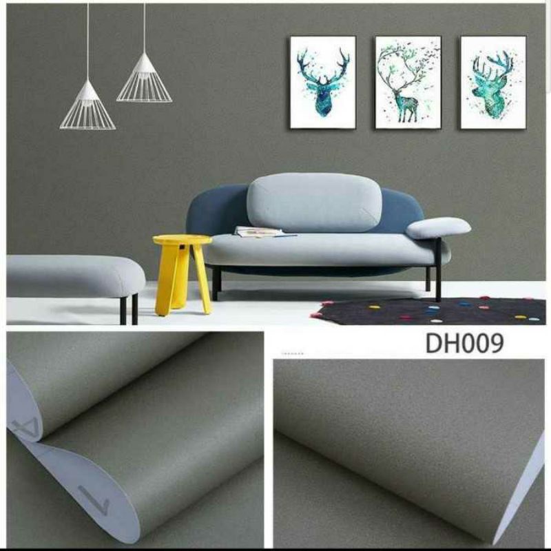 Wallpaper Dinding Murah Polos Abu Abu Tua Mewah Modern