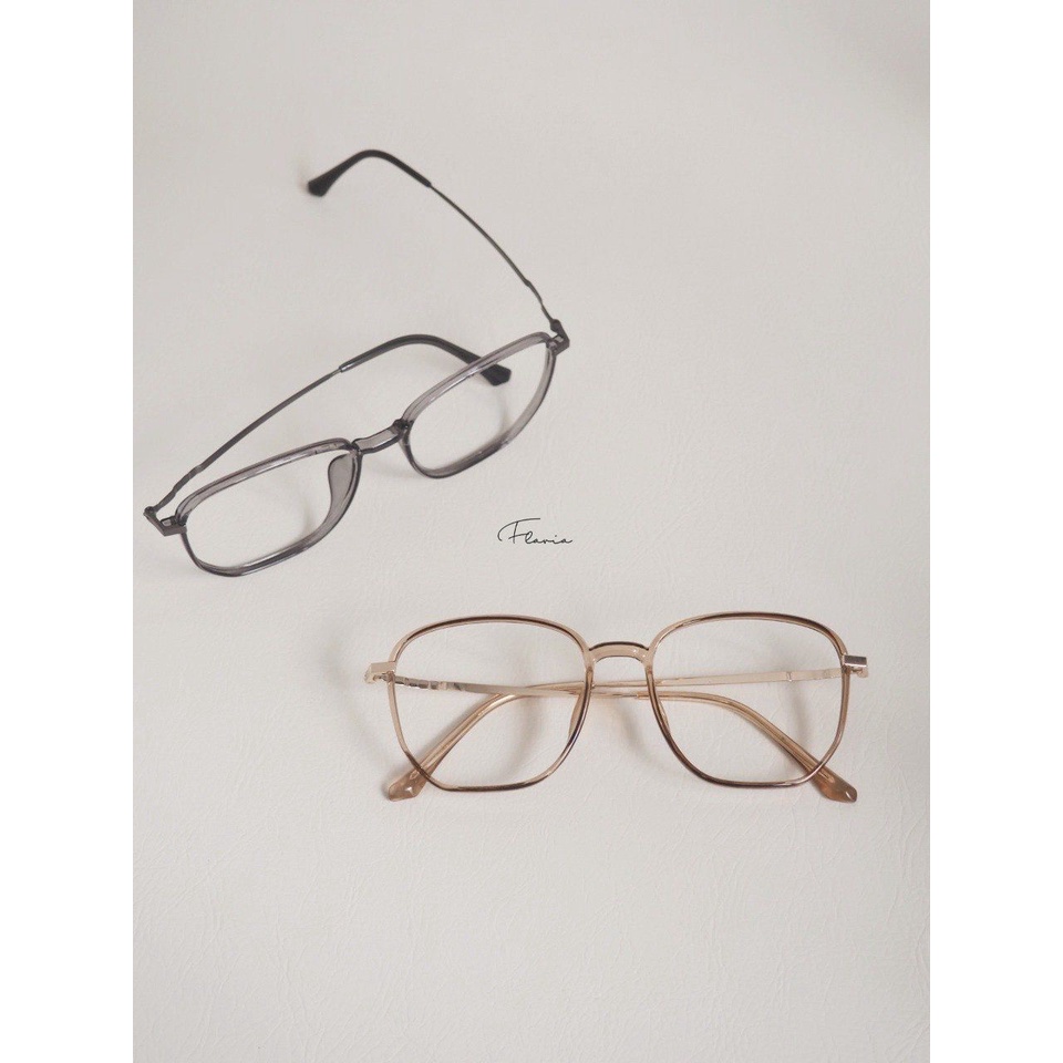 Flavia Eyewear - Kacamata Nicole Square Plastic (custom minus, photochromic, blueray, bluechromic dan photobrown)