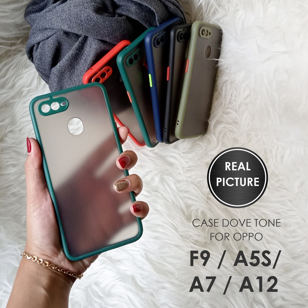 CASE HP OPPO A5 / A12 SOFTCASE DOVE MATTE PLUS PELINDUNG CAMERA