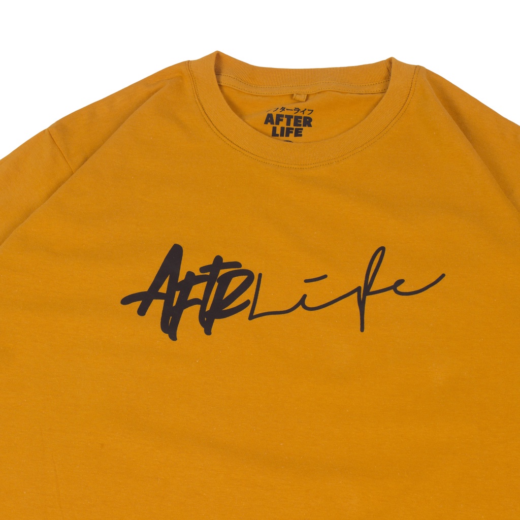 AFTERLIFE - Tshirt Unterschrift Mustard | 21047B