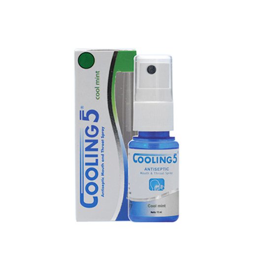 COOLING 5 COOL MINT Spray Mulut 15 ML - Obat Semprot Tenggorokan Mulut Sariawan