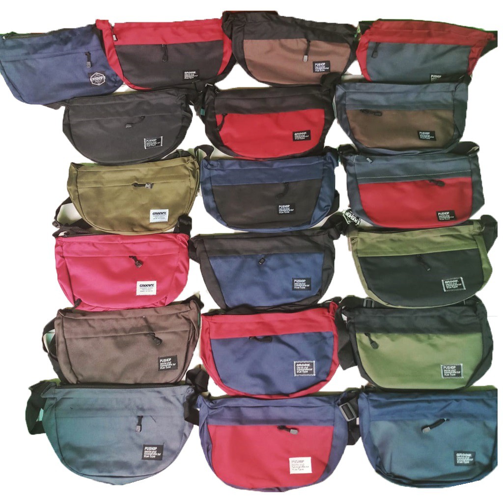 Tas Selempang Hip Bag Sling Bag Waistbag Distro PUSHOP AUTHENTIC