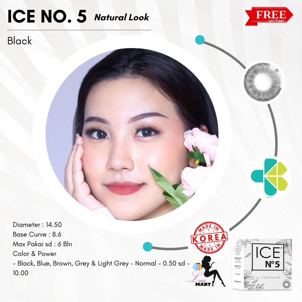 SOFTLENS BY EXOTICON - ICE NO. 5 MINUS 6.50 SD - 10.00 / KEMASAN BOTOL