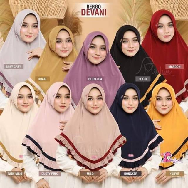 Jilbab hijab kerudung dewasa miulan | bergo DEVANI miulan | miulan | jilbab instan miulan